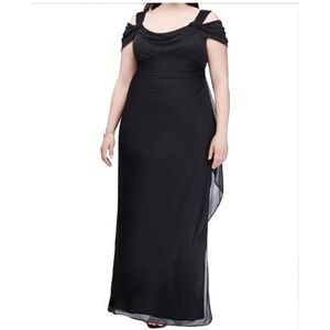 Alex Evenings Long Plus Size Black Formal Dress